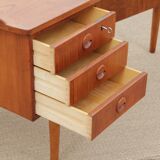 Scandinavian desk boomerang in teak by Arne Hovmand Olsen