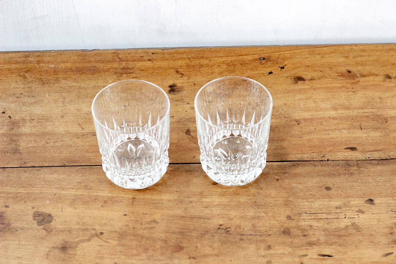 Paire de verres à eau style art déco