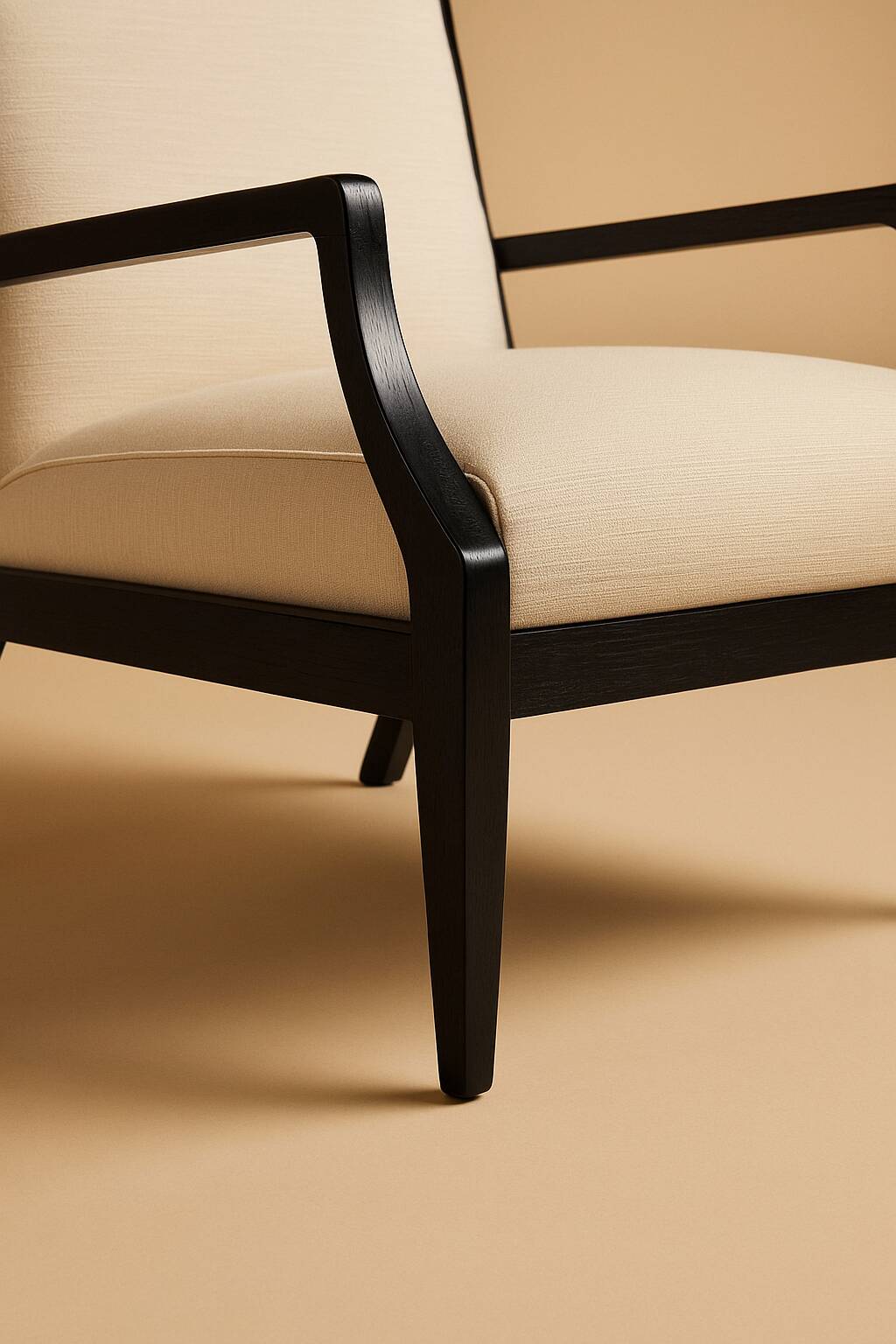 Pair of Art Deco armchairs — black lacquered wood and zebra leather - mid-century