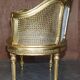 Louis XVI Napoléon III Bergère Canapé in gilded wood
