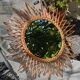 Vintage rattan sun mirror 65 cm