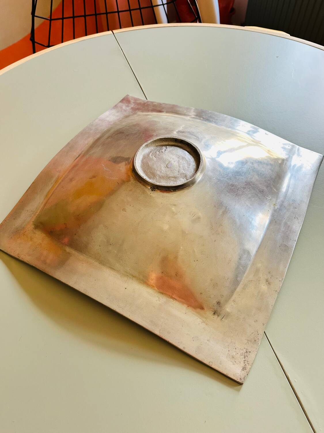 Large vintage metal pocket emptier, unique piece