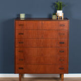 Teak 1960s Danish Mid Century Chest Of Drawers