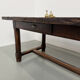 Brutalist farmhouse table in solid oak, 270 cm, 1920s.