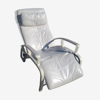 Lounge chair cuir