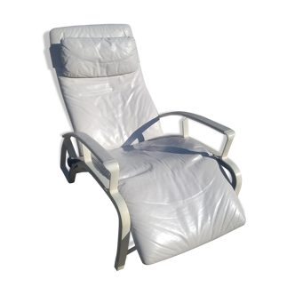 Lounge chair cuir