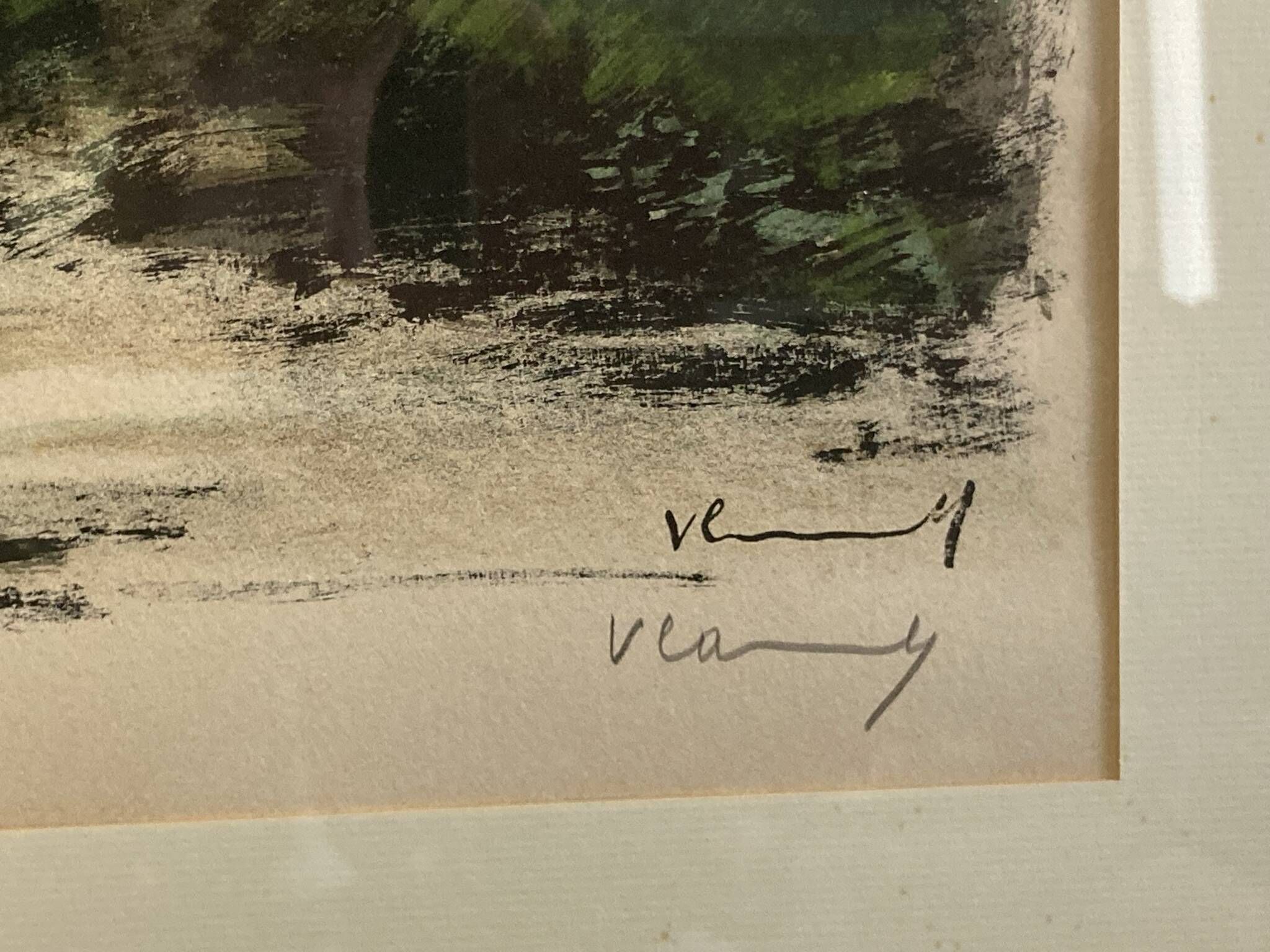 Vlaminck, original lithograph Montigny-sur-Avre signed 20th century