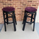 Paire de tabouret rotin noir