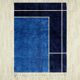 Blue, black rug traditional handmade wool fabric 250cmx150cm