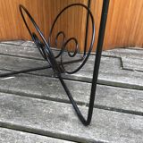 table basse ronde 1950 opaline noire