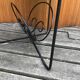 1950s round coffee table in black opaline