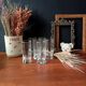6 tall, octagonal, transparent vintage Luminarc Octime glasses (14 cl capacity)