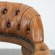 Chaise de bureau chesterfield en cuir de vache classique et intemporelle de style anglais