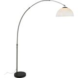 Lampadaire arc en inox brossé, années 70