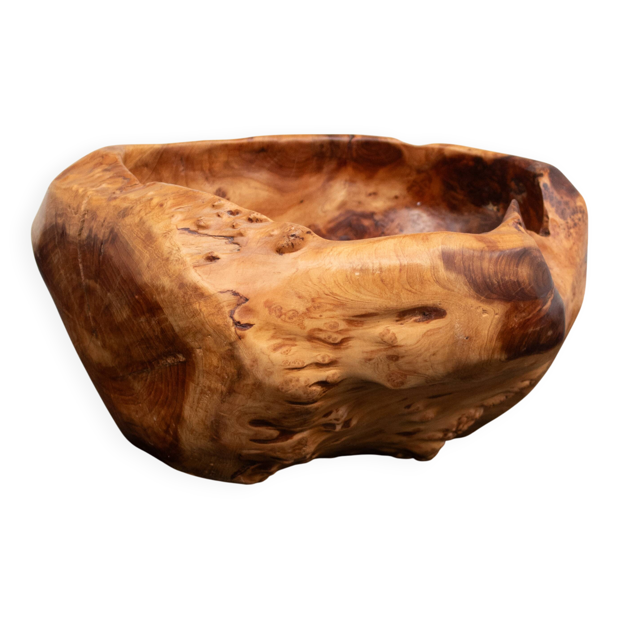 Burl wood bowl