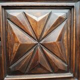 Armoire deux corps haut en retrait style Louis XIII