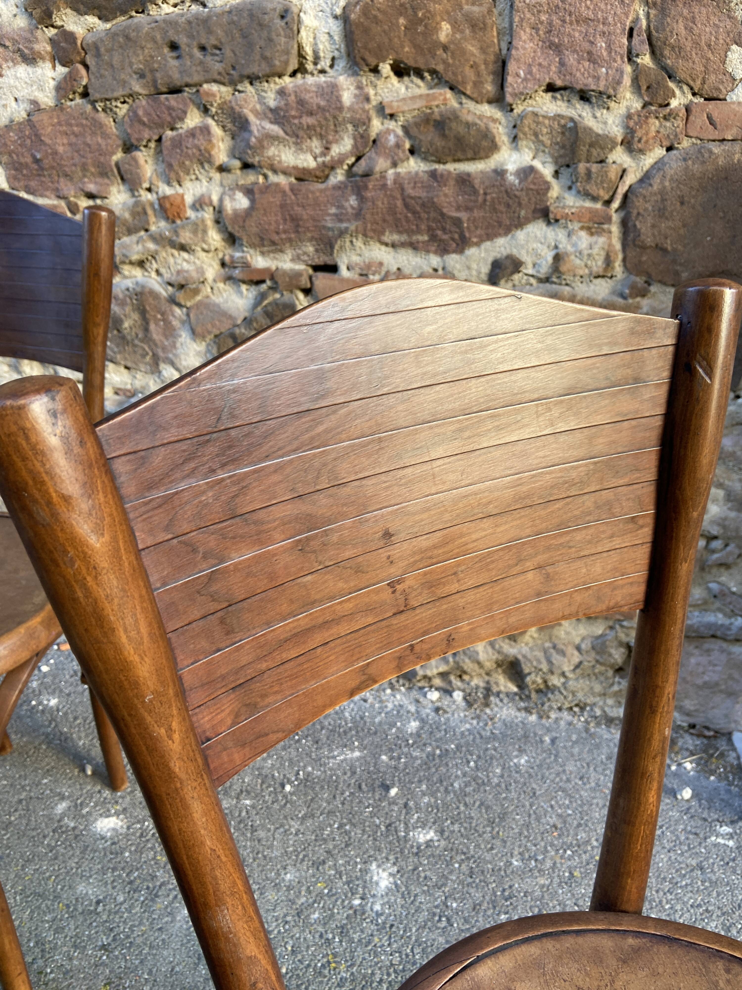 6 chaises bistrot café viennoise austria 1920s style Thonet bois courbé