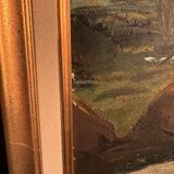 Oil Painting Canvas DEMAREST House Path Forest Landscape River