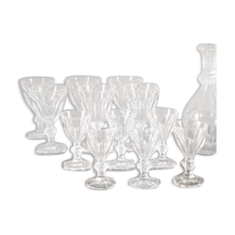 12 verres Baccarat Harcourt XXe siècle