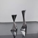 Pair of Swan candlesticks by Matthew Hilton, England, 1980