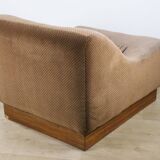 Vintage velvet armchair, 1970