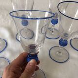 Set of 7 Paco Rabanne stemmed glasses