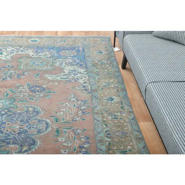 1970s Vintage Persian Handmade Wool Orange Oversized Rug  292x372
