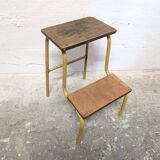 Metal and wood stepladder