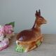 Deer pâté dish, vintage ceramic terrine