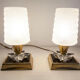 Paire de lampes de chevet 1960 laiton verre etoile