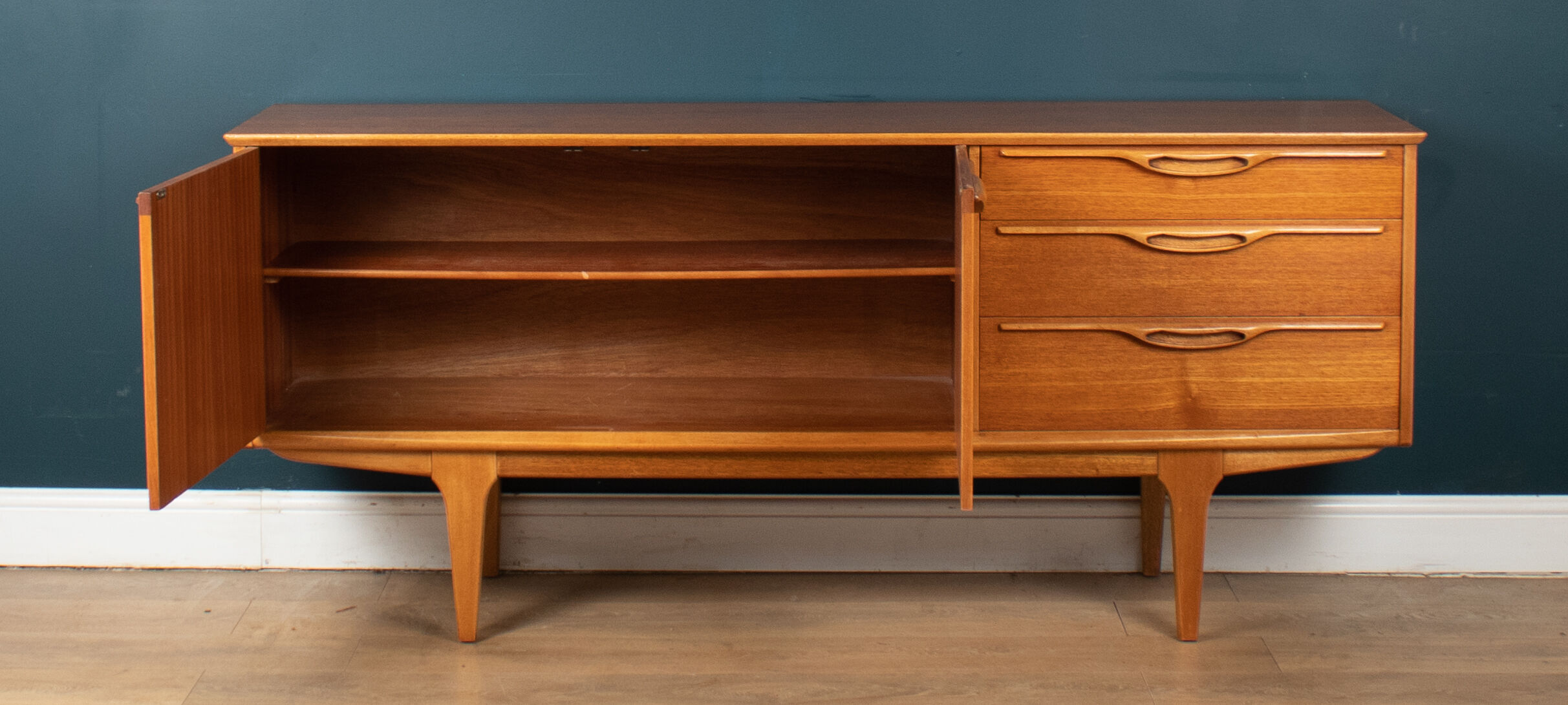 Retro teak 1960s jentique classic short sideboard