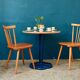 Round bistro table with tulip base in Art Deco style from the 1990s.