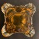 Murano orange-yellow glass ashtray 1960