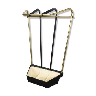 Original midcentury metal brass umbrella stand, Germany, 1950s