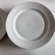 Set of 6 neo-classical pearl white porcelain dinner plates by Bareuther.