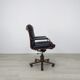 Office armchair leather wood Scandinavian design 70s vintage