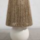 Lampe boule vintage métal et corde de jute
