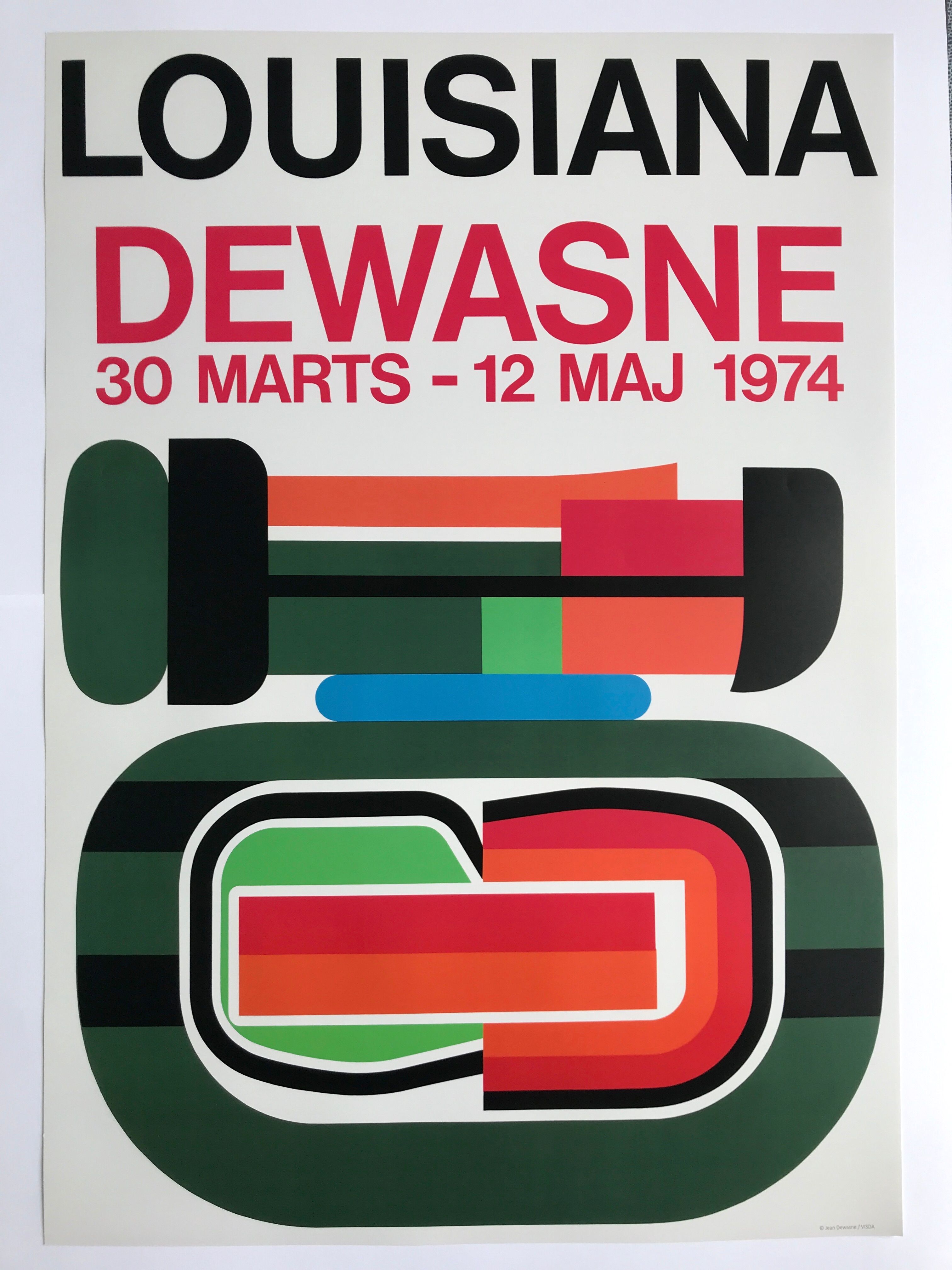 Affiche originale de Jean Dewasne, Louisiana Museum, 1974