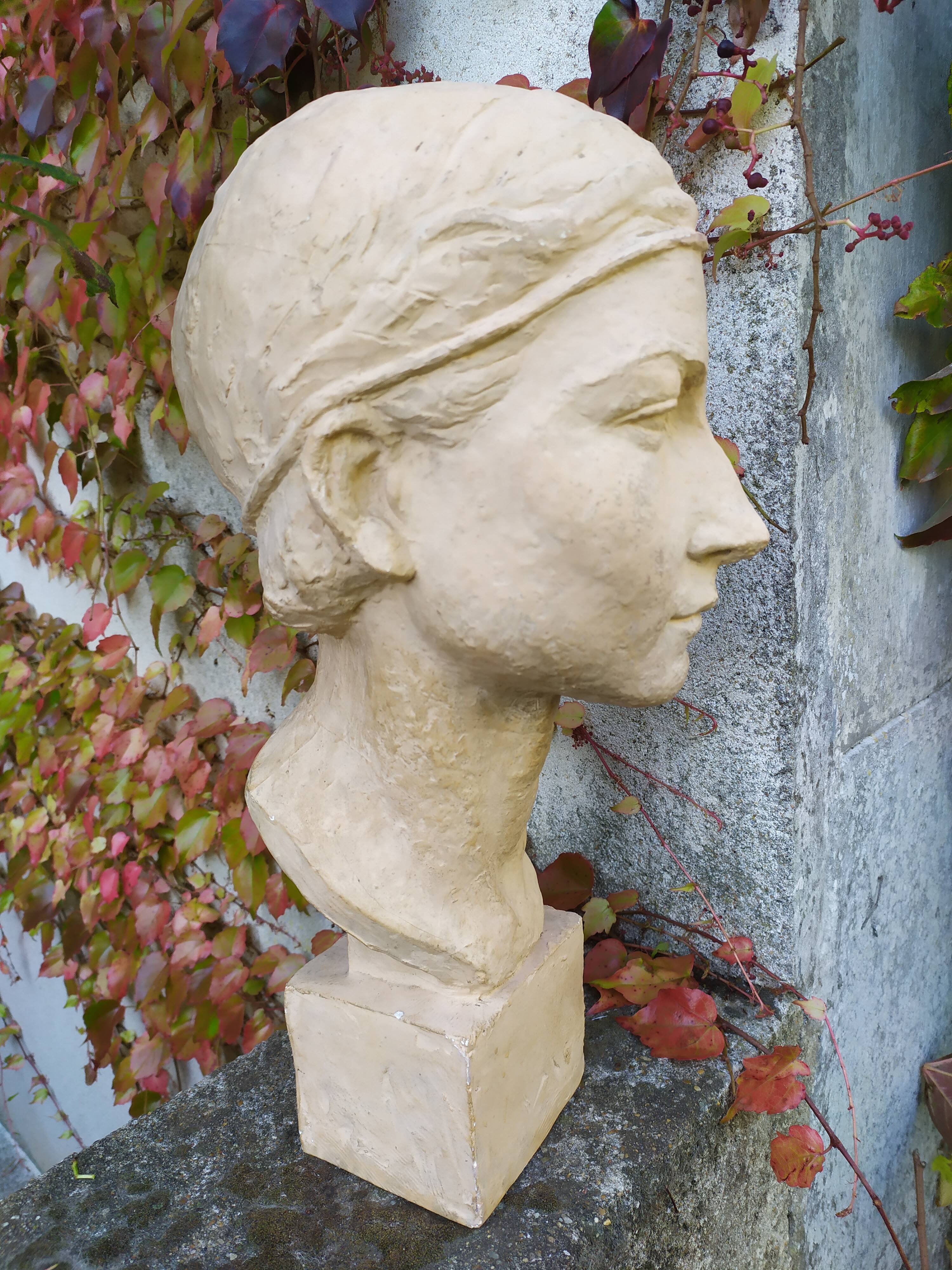 Buste en plâtre