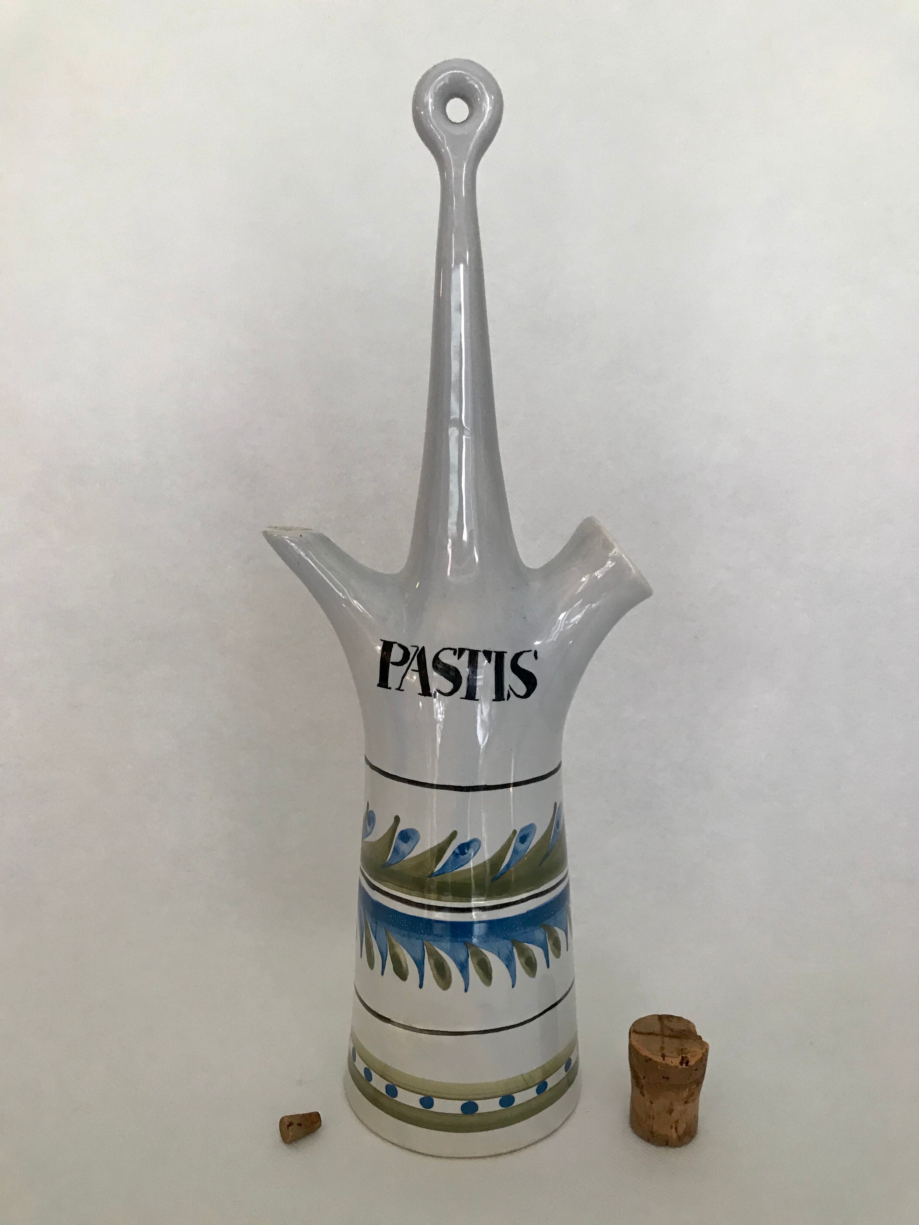 Roger Capron ceramic bottle in Vallauris