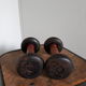 Pair of dumbbells wood and cast iron weight 1.5 kg