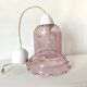 Suspension vintage en verre rose
