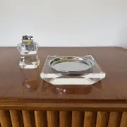 Hollywood regency lucite smoking set, Italy 1970