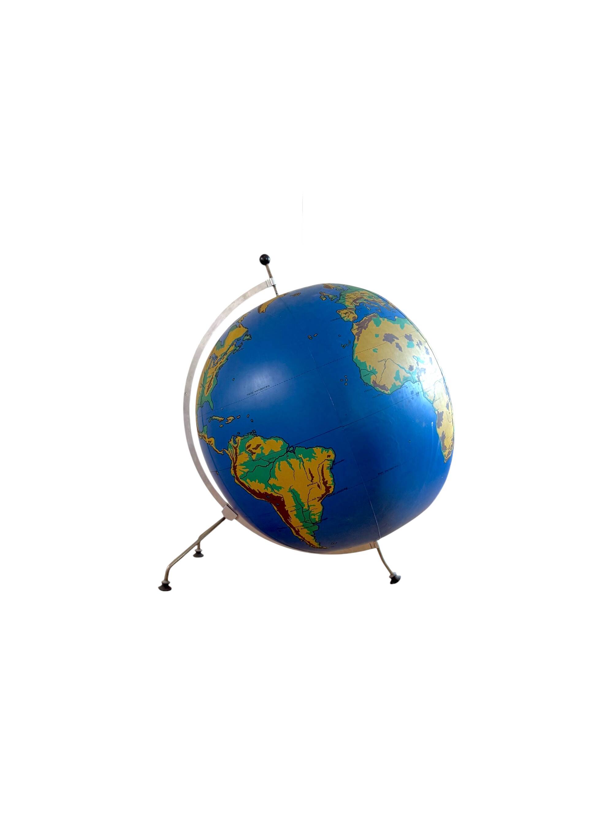 Schul Knickmann, floor inflatable physical Globe, Hamburg Germany 1950