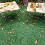 Pair of onyx and brass bedside tables 1940