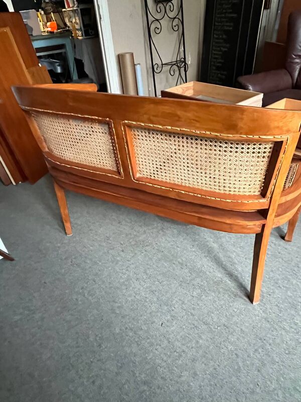 Banc canné style colonial