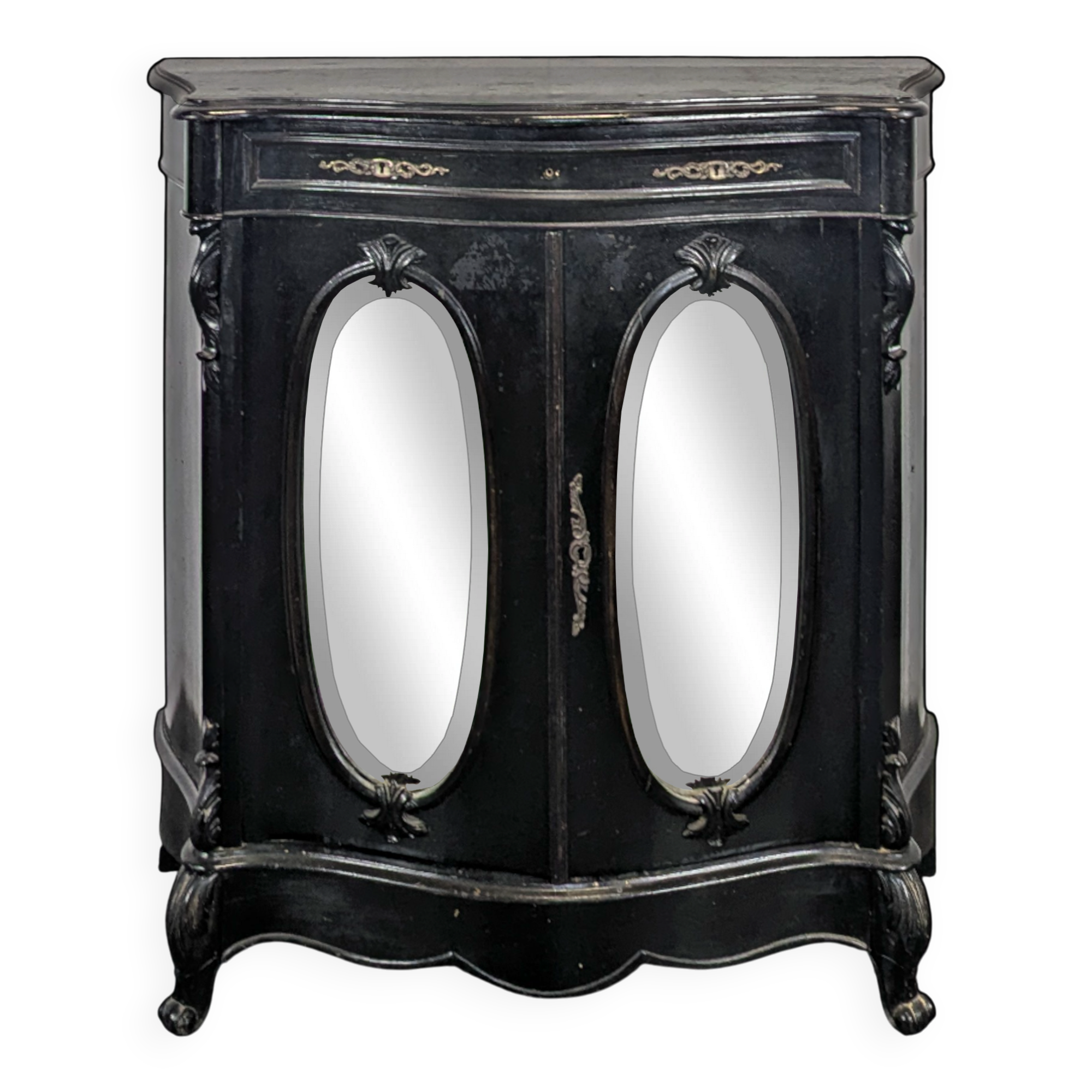 Meuble d'appui Napoléon III en bois noirci