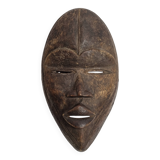 Dan mask in carved wood, brown patina, Ivory Coast, 25 cm