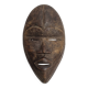 Dan mask in carved wood, brown patina, Ivory Coast, 25 cm