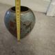 Vase ovale laiton et émail cloisonné